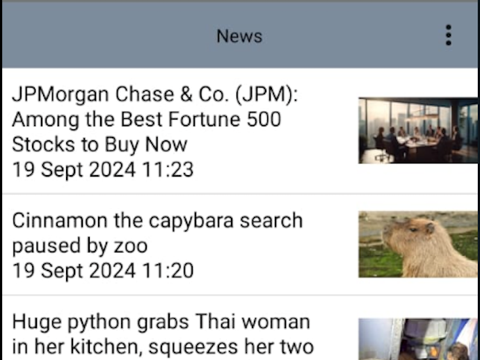 Android application built for a client that can summarize news briefly using AI.